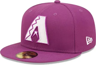 Men's New Era Grape Arizona Diamondbacks Logo 59FIFTY Fitted Hat