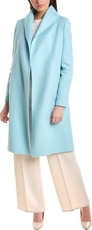 Oscar De La Renta Silk-Lined Wool & Cashmere-Blend Coat