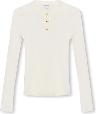 Bottega Veneta Long Sleeved Ribbed Top