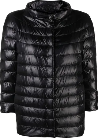 Mock-Neck Quilted Puffer Jacket