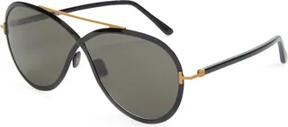 Rickie 65mm Gradient Polarized Round Sunglasses