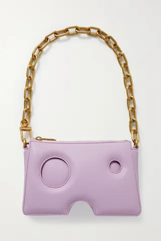 Off-White - Burrow 20 Cutout Leather Tote - Purple