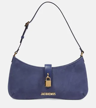 Le Bisou Cadenas suede shoulder bag