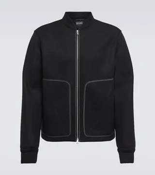 Wool bomber jacket
