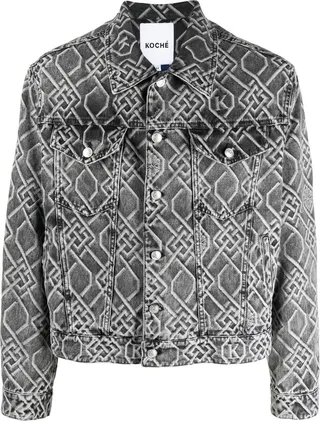 All-Over Print Denim Jacket