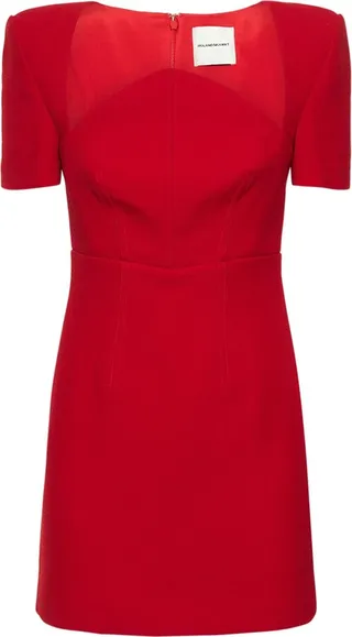 Moon wool crepe mini dress