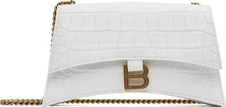 Balenciaga White Small Crush Chain Bag