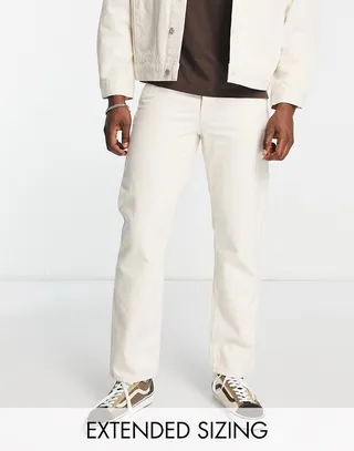 ASOS DESIGN regular jeans in ecru - part of a set