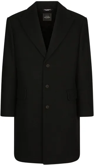 Single-Breasted Wool Coat