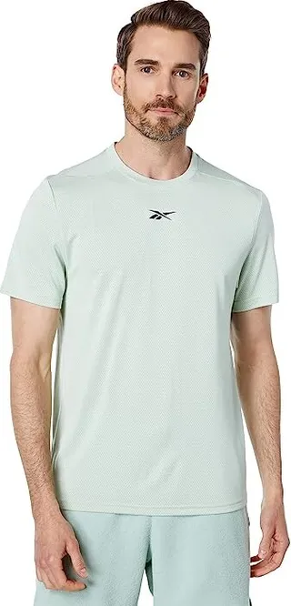 Reebok Workout Ready Melange Tee (Light Sage) Men's Clothing