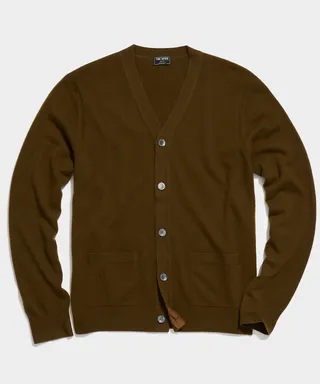Cashmere Cardigan in Umber