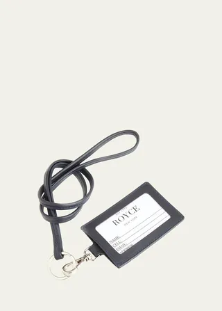 Personalized Leather Lanyard Id Holder