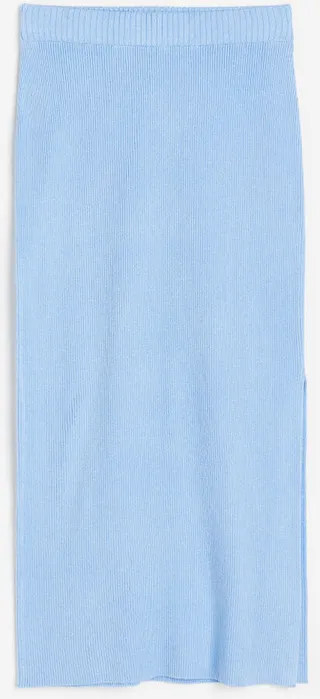 Rib-knit Pencil Skirt