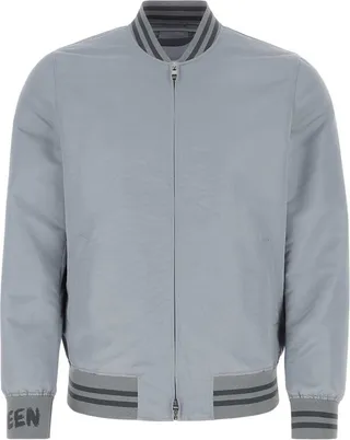 Alexander McQueen Logo Printed Bomber Jacket