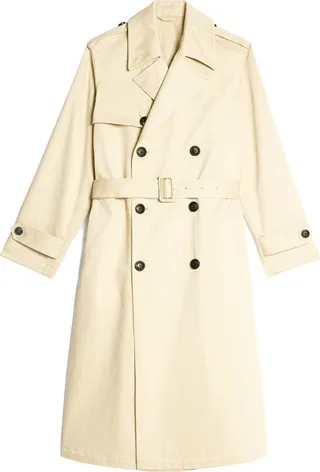 Belted Double-Breasted Trench Coat