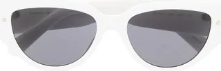 Eyelike-plaque cat-eye sunglasses
