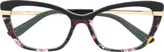Floral-Print Cat-Eye Glasses