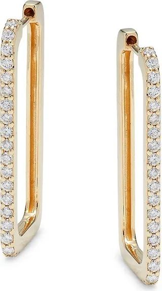 14K Yellow Gold & 0.38 TCW Diamond Earrings