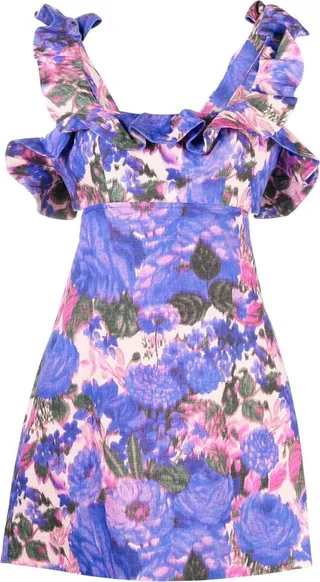 High Tide frilled minidress
