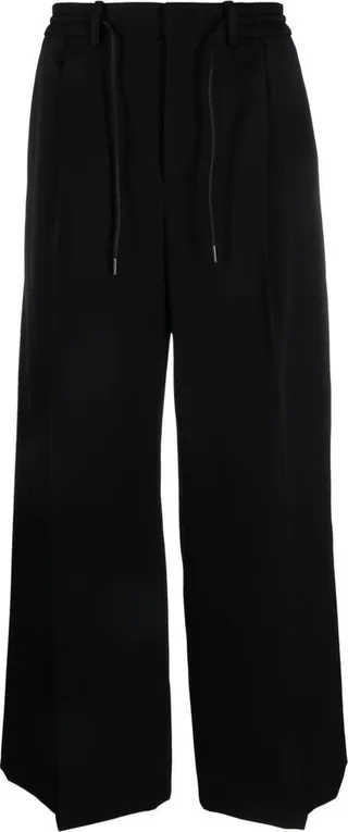 Pleated Wide-Leg Trousers