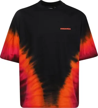 Dsquared2 Tie-Dyed Logo-Printed Crewneck T-Shirt