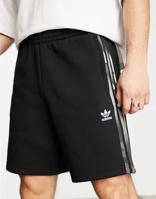 adidas Originals Camo shorts in black