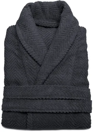 Linum Home Textiles Unisex Herringbone Weave Robe