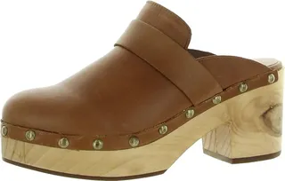 Soho Womens Leather Platform Clogs