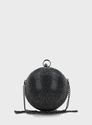 Textured Crossbody Magnet Lock Bag