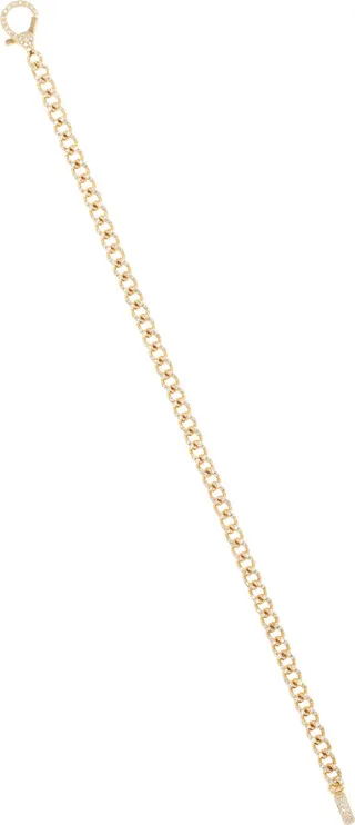 Women's Baby 18K Yellow Gold Diaond Link Bracelet