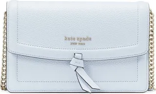 Knott Pebbled Leather Flap Crossbody Bag