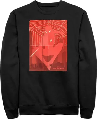 Men's Marvel Spider-Man: No Way Home Red Poster Sweatshirt - Black - Medium