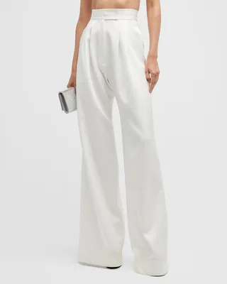 Cadence Pleated Wide-Leg Pants