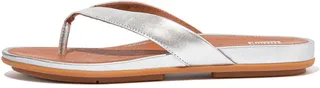 Gracie Metallic Leather Flip-Flops