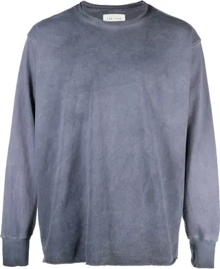rolled-trim detail T-shirt