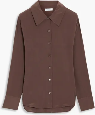 Mari washed-silk shirt