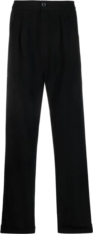 Straight-Leg Lyocell Trousers
