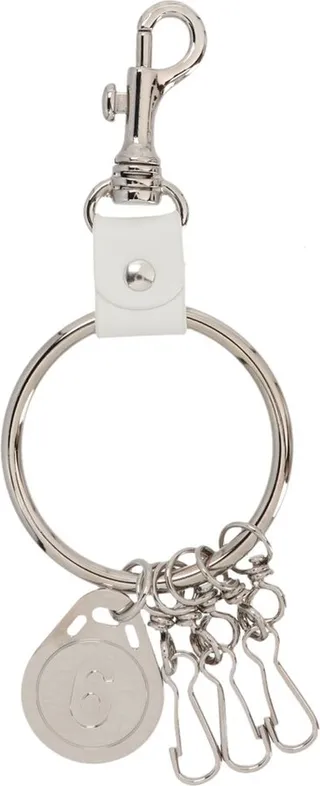 MM6 Maison Margiela Logo Engraved Key Ring