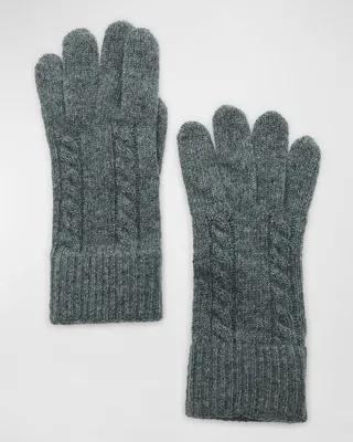 Cashmere Cable Knit Gloves