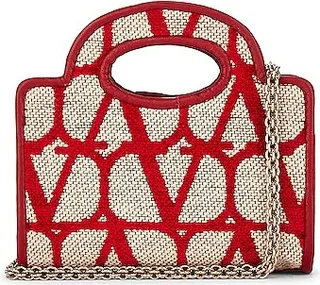 Valentino Garavani Le Troisieme Toile Iconographe Micro Tote in Red