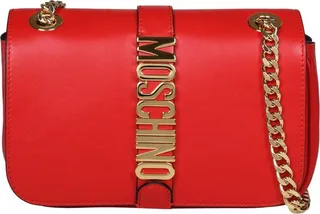 Leather Shoulder Bag With Logo Lettering
