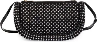 The Bumper Crystal Embellished Leather Shoulder Bag