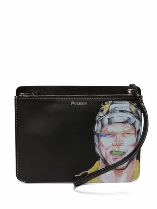Illustration-Print Small Pouch