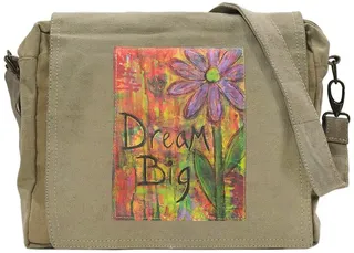 Dream Big Recycled Military Tent Crossbody Bag