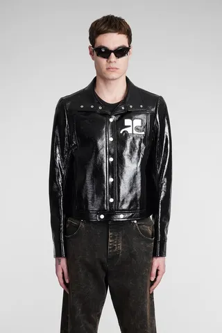 Casual Jacket In Black Cotton
