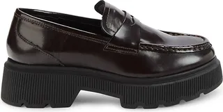 Mollye Platform Leather Penny Loafers