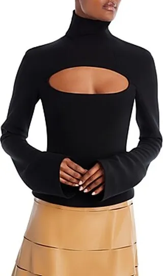 A.w.a.k.e. Mode Cutout Turtleneck Top