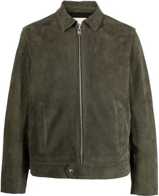 Zip-Fastening Suede Jacket