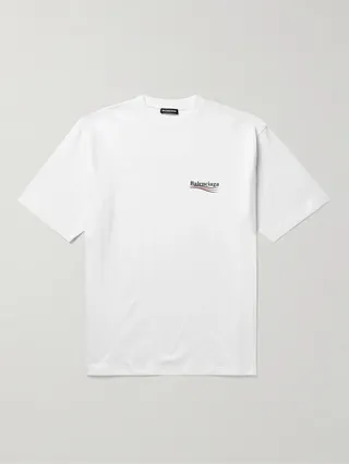 Oversized Logo-Print Cotton-Jersey T-Shirt