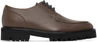 Dries Van Noten Grey Leather Lace-up Oxfords